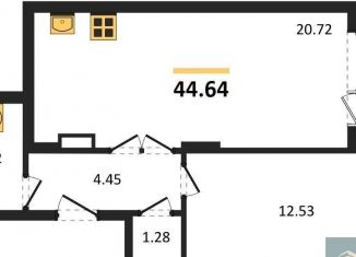 Продажа 1-комнатной квартиры, 44.6 м2, Воронеж, Покровская улица, 19