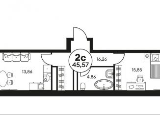 Продажа 1-комнатной квартиры, 45.6 м2, Ростов-на-Дону