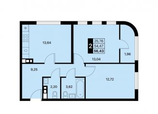 Продам 2-ком. квартиру, 56.4 м2, Крым