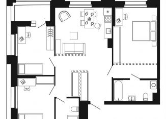 Продажа 4-комнатной квартиры, 85.8 м2, Новосибирск, ЖК 1-й на Рябиновой