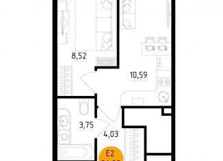 Продается 1-комнатная квартира, 26.9 м2, Рязань