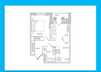 Продается 1-комнатная квартира, 41.5 м2, Санкт-Петербург