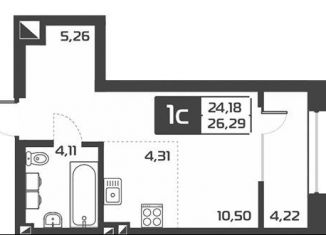 Продаю квартиру студию, 26.1 м2, Новосибирск