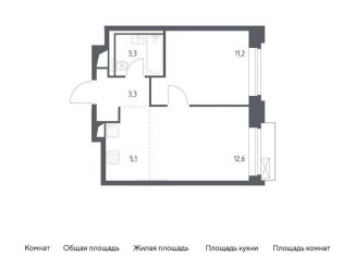 Продаю 1-комнатную квартиру, 35.5 м2, Москва, ЗАО, жилой комплекс Верейская 41, 4.2