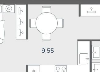 Продаю квартиру студию, 29.6 м2, Москва, Пресненский район