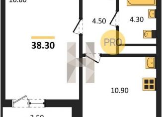 Продажа 1-ком. квартиры, 38.3 м2, Воронеж, улица Шишкова, 140Б/6