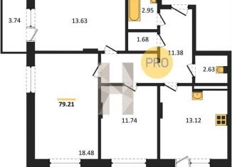 Продажа 3-комнатной квартиры, 79.2 м2, Воронеж, Коминтерновский район, Покровская улица, 19