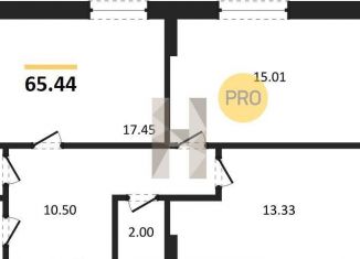 Продается 2-ком. квартира, 65.4 м2, Воронеж, улица 9 Января, 68Л