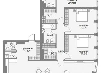 Продается четырехкомнатная квартира, 198.9 м2, Москва, Пресненский район