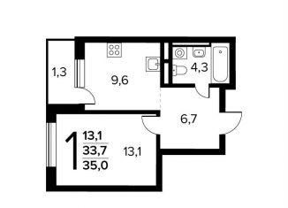 Продается 1-ком. квартира, 35 м2, поселение Десёновское