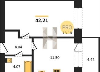 Продажа 1-комнатной квартиры, 42.2 м2, Воронеж, Центральный район, Средне-Московская улица, 60