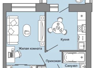 Продаю 1-ком. квартиру, 32 м2, село Первомайский, ЖК Знак, улица Строителя Николая Шишкина, 11к1