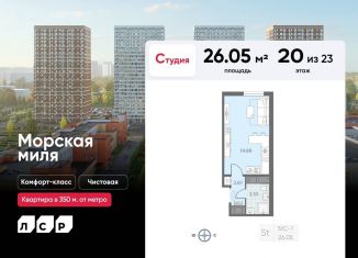 Продам квартиру студию, 26.1 м2, Санкт-Петербург, Красносельский район