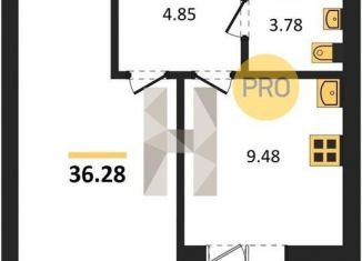 Продам 1-ком. квартиру, 36.3 м2, Воронеж, Центральный район