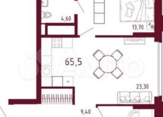 Продам двухкомнатную квартиру, 65.7 м2, Екатеринбург, метро Геологическая, улица Айвазовского, 52