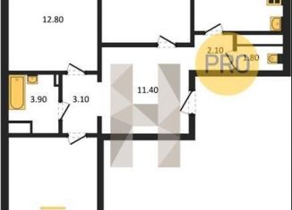 Продажа трехкомнатной квартиры, 83.1 м2, Воронеж, улица Шишкова, 140Б/16, Центральный район