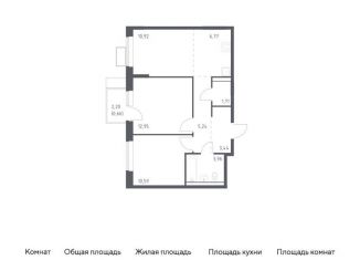 Продам 2-ком. квартиру, 56.2 м2, Московская область, микрорайон Пригород Лесное, к14.2