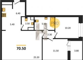 Продажа двухкомнатной квартиры, 70.5 м2, Новосибирск, Красный проспект, 220, Заельцовский район