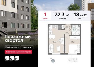 Продается 1-комнатная квартира, 32.3 м2, Санкт-Петербург, Красногвардейский район