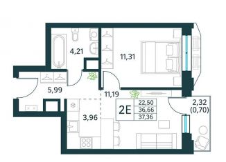 Продам 2-ком. квартиру, 37.4 м2, Москва, Рязанский район