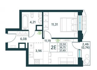 Продается двухкомнатная квартира, 37.5 м2, Москва, Рязанский район