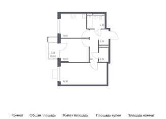 Продается 2-ком. квартира, 51.8 м2, село Ям, жилой комплекс Прибрежный Парк, 10.2