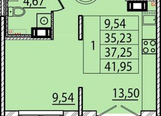 Продам 1-комнатную квартиру, 38.2 м2, посёлок Шушары