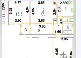 3-комнатная квартира на продажу, 79.2 м2, Москва, проспект Будённого, 29/1, метро Семеновская