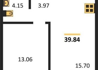 1-комнатная квартира на продажу, 39.8 м2, Новосибирск, улица Авиастроителей, 3/1, метро Берёзовая роща