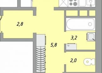 Продаю 2-комнатную квартиру, 51.8 м2, Оренбург, Промышленный район, улица Юркина, 2