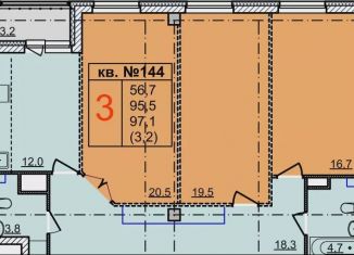 Продаю 3-комнатную квартиру, 97.1 м2, Нижний Новгород, метро Горьковская, Артельная улица, 15к1