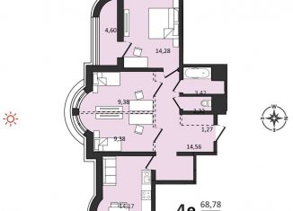 Продам 4-комнатную квартиру, 73.4 м2, Хабаровский край, Быстринская улица, 2