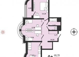 Продаю 4-ком. квартиру, 73.4 м2, Хабаровский край, Быстринская улица, 2