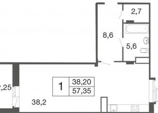 Продается квартира студия, 57.4 м2, Апрелевка, Пролетарский тупик, 1