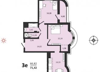 Продаю 3-ком. квартиру, 71.4 м2, Хабаровский край