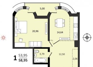 Продажа однокомнатной квартиры, 59 м2, Хабаровский край, Быстринская улица, 2