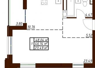 Продаю 1-комнатную квартиру, 48 м2, Обнинск, Белкинская улица, 36