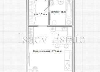 Квартира на продажу студия, 25.1 м2, Москва, метро Павелецкая, Дубининская улица, 59А