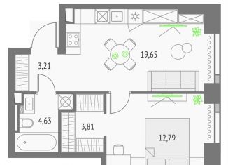 Продам однокомнатную квартиру, 44.1 м2, Москва, метро Бутырская