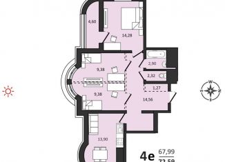 Продажа 4-ком. квартиры, 72.6 м2, Хабаровск, Быстринская улица, 2