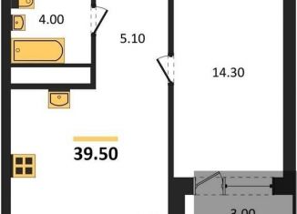 Продам 1-комнатную квартиру, 39.6 м2, Воронежская область