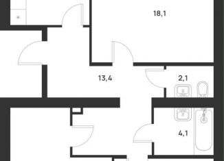 3-комнатная квартира на продажу, 87 м2, Тула, улица Героев России, 6