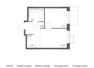 1-ком. квартира на продажу, 32.4 м2, Московская область