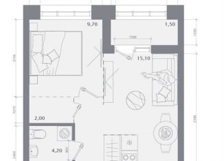 Продается 1-ком. квартира, 39 м2, Казань, Вахитовский район