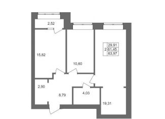 Продам 2-ком. квартиру, 64 м2, Волгоградская область, Смольная улица, 27А