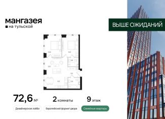 Продается квартира студия, 72.6 м2, Москва, метро Тульская, Большая Тульская улица, 10с1