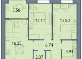 Продается 2-ком. квартира, 60.5 м2, посёлок Мичуринский