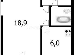 Продаю однокомнатную квартиру, 32.1 м2, Новосибирская область, улица Есенина, 43