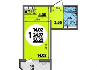 Продам квартиру студию, 26.2 м2, Ростовская область, улица Дмитрия Петрова, 6