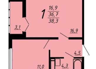 Продам 1-комнатную квартиру, 38.5 м2, Воронеж, Центральный район, улица Загоровского, 9/1